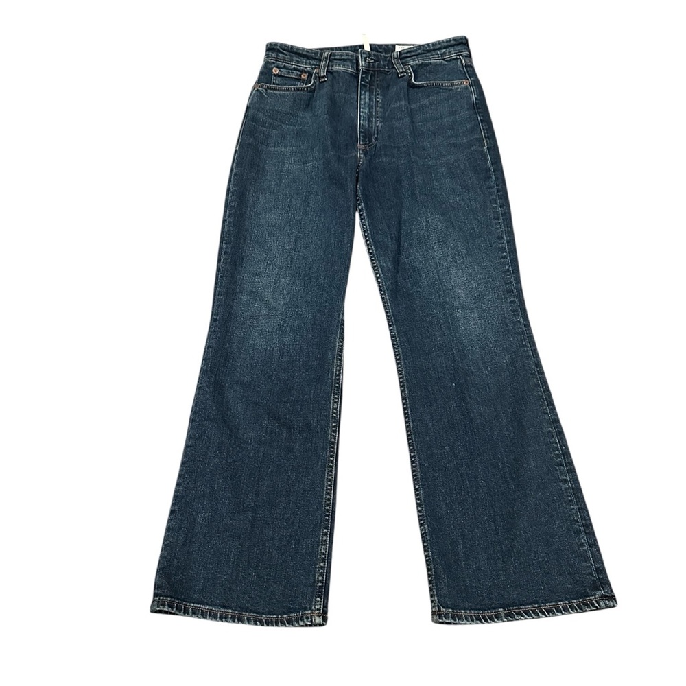 rag & bone Casey high rise ankle flare Dark Blue jeans pants westerncore 28 - Picture 3 of 12
